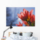 Up Red Tulips against Wall Decal