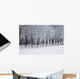 Snow Covered Trees along Wall Decal