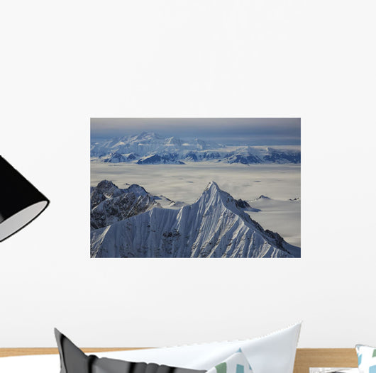 Aerial Mountains and Icefields Wall Decal