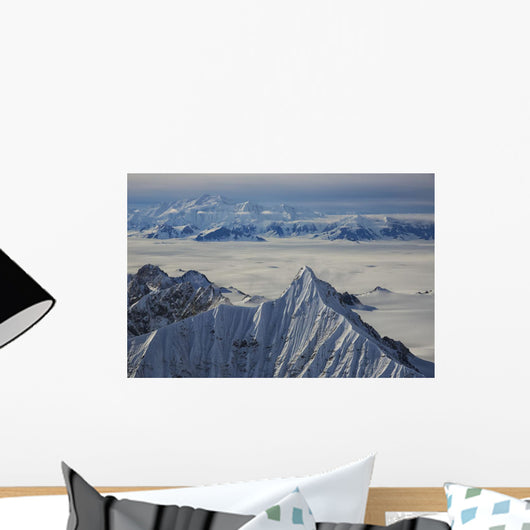 Aerial Mountains and Icefields Wall Decal