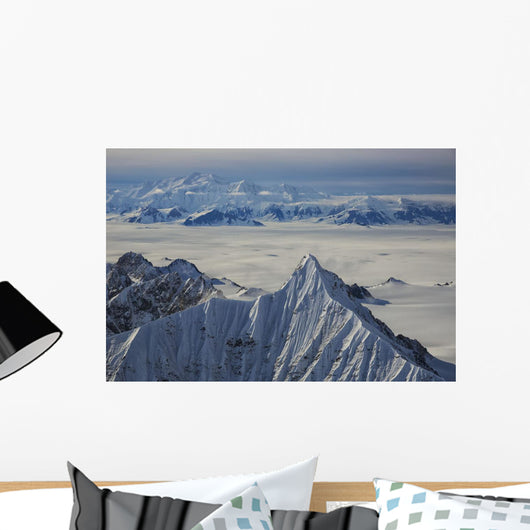 Aerial Mountains and Icefields Wall Decal