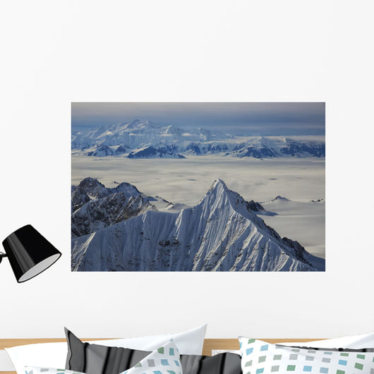 Aerial Mountains and Icefields Wall Decal
