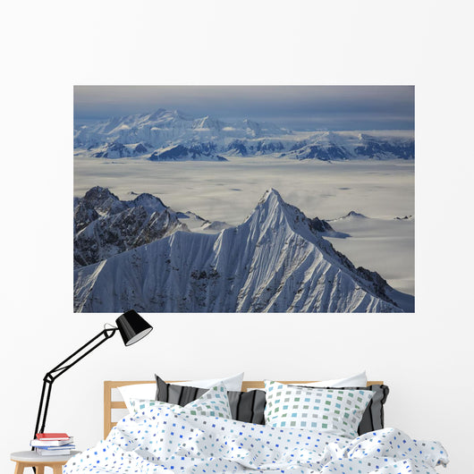 Aerial Mountains and Icefields Wall Decal