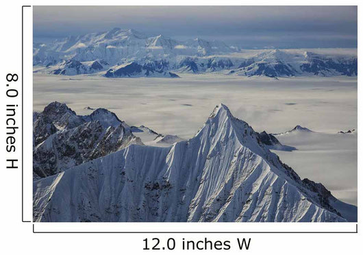 Aerial Mountains and Icefields Wall Decal