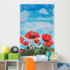 Painting Red Poppies and Wall Decal