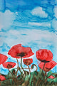 Painting Red Poppies and Wall Decal
