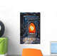 Painting Glowing Orange Fire Wall Decal