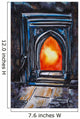 Painting Glowing Orange Fire Wall Decal