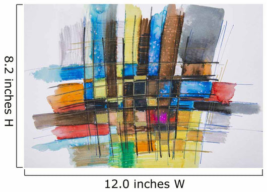Painting Colorful Grid Wall Decal