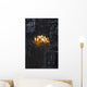Golden Flower Black Wall Decal