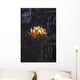 Golden Flower Black Wall Decal