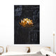 Golden Flower Black Wall Decal