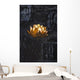 Golden Flower Black Wall Decal