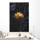 Golden Flower Black Wall Decal