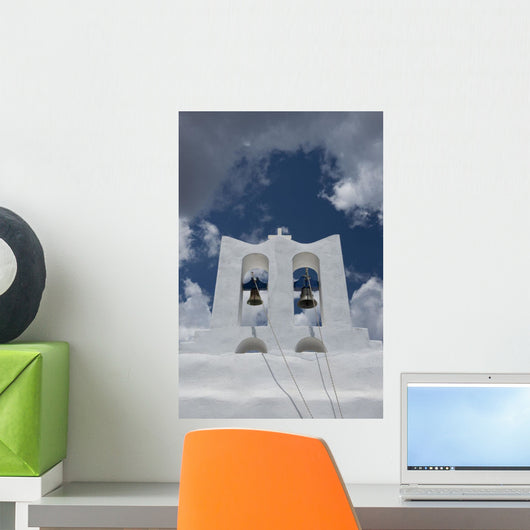 Whitewashed Bell Tower and Wall Decal