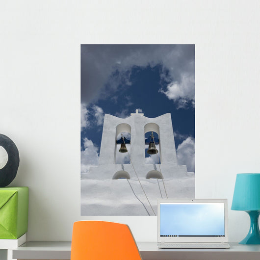 Whitewashed Bell Tower and Wall Decal