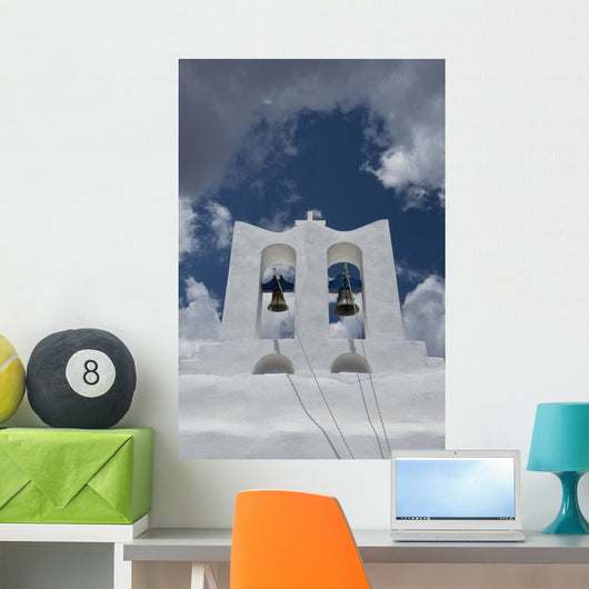 Whitewashed Bell Tower and Wall Decal