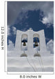 Whitewashed Bell Tower and Wall Decal