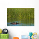 Hippo Peeking out from Wall Decal