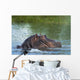 Hippo Snorting Spray Water Wall Decal
