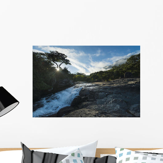 Looking up Small Waterfall Wall Decal