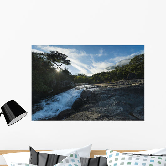 Looking up Small Waterfall Wall Decal