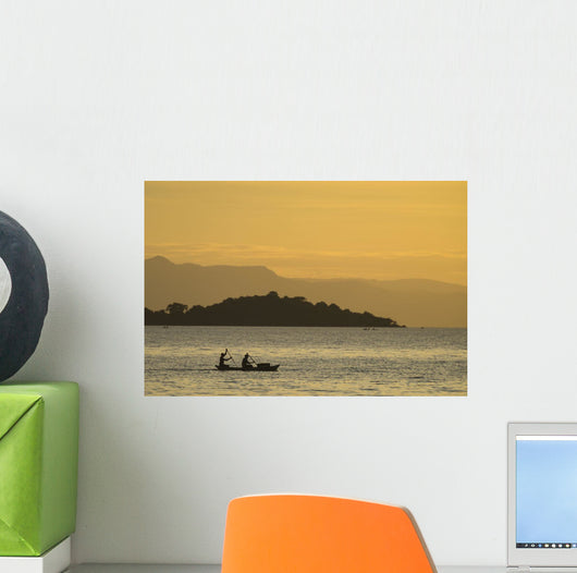 Silhouette Fishermen Wall Decal