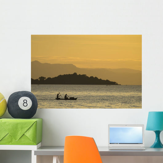 Silhouette Fishermen Wall Decal