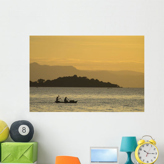 Silhouette Fishermen Wall Decal