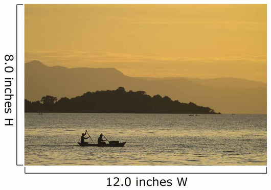 Silhouette Fishermen Wall Decal