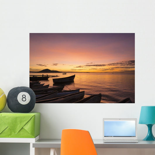 Fishing Boats Dusk Cape Wall Decal