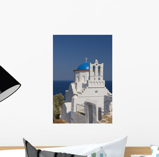 Blue Domed Church Panayia Wall Decal Design 1