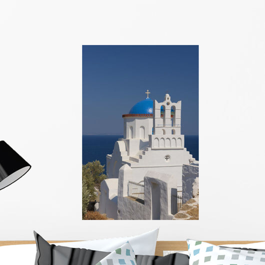 Blue Domed Church Panayia Wall Decal Design 1