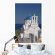 Blue Domed Church Panayia Wall Decal Design 1