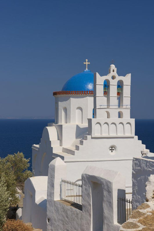 Blue Domed Church Panayia Wall Decal Design 1