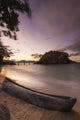 Dugout Canoe Small Beach Wall Decal Design 1