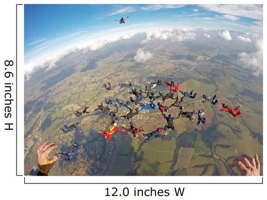 Skydiving people team work Wall Mural