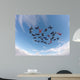 Skydiving people low angle view Wall Mural