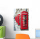 Telephone Boxes Row Wall Decal Design 2
