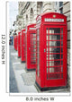 Telephone Boxes Row Wall Decal Design 2