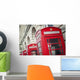 Telephone Boxes Row Wall Decal Design 1