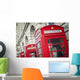 Telephone Boxes Row Wall Decal Design 1