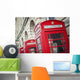Telephone Boxes Row Wall Decal Design 1