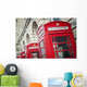 Telephone Boxes Row Wall Decal Design 1