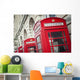 Telephone Boxes Row Wall Decal Design 1