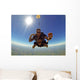 Skydiving Tandem Friends against Wall Mural