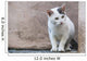 White Cat Stands Ledge Wall Decal