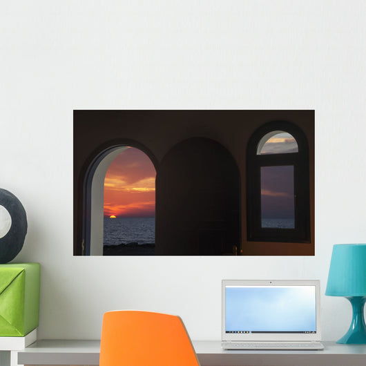 Dramatic Sunset over Ocean Wall Decal