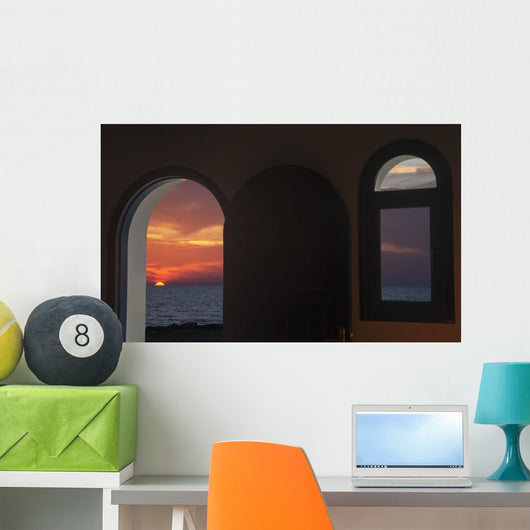 Dramatic Sunset over Ocean Wall Decal