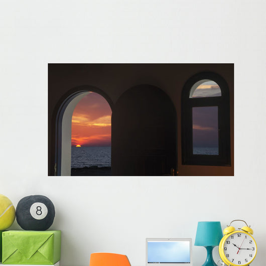 Dramatic Sunset over Ocean Wall Decal